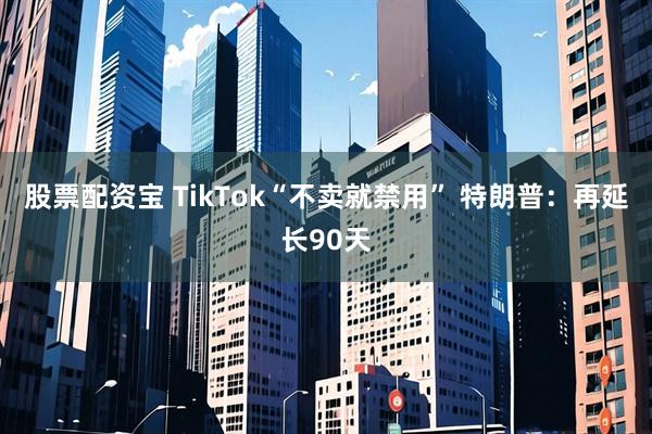 股票配资宝 TikTok“不卖就禁用” 特朗普：再延长90天