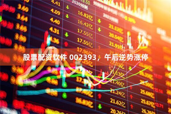 股票配资软件 002393，午后逆势涨停