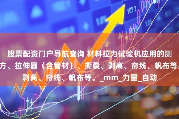 股票配资门户导航查询 材料拉力试验机应用的测试标准设定、拉伸方、拉伸圆（含管材）、撕裂、剥离、帘线、帆布等。_mm_力量_自动