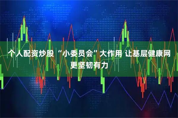个人配资炒股 “小委员会”大作用 让基层健康网更坚韧有力